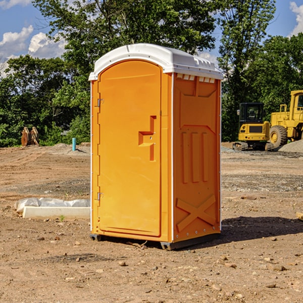 can i customize the exterior of the portable toilets with my event logo or branding in Williamson Illinois